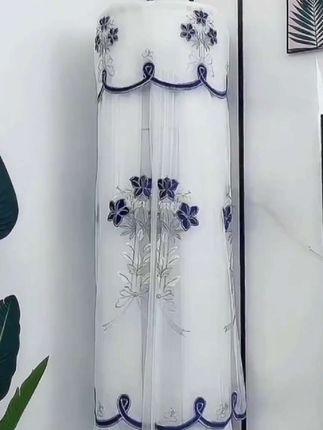 #上热门 空调罩防尘罩格力美的奥克斯海尔圆形柜机开机不取立式圆柱空调套#空调防尘罩开机免取 #实用好物