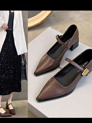 #尖头高跟鞋 #软底软面穿上超舒服 #脚宽脚胖都可以 #好穿不累脚 #软底小单鞋