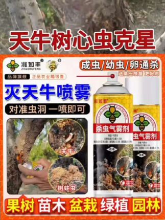 杀虫气雾剂它针对果树天牛和树心虫有很好的防控作用#农资肥料 #果树管理 #病虫害防治 #杀虫气雾剂 @DOU+小助手