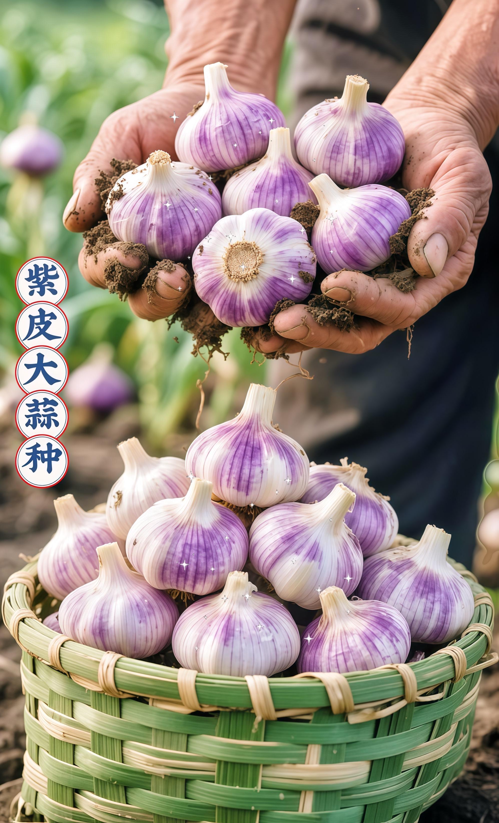 紫皮大蒜种子,老品种更靠谱!出芽率高长势旺,种出的蒜味浓够辣,厨房调味离不了~#阳台种植 #在家种菜 #种菜小技巧 #新农人计划 #优质农产品