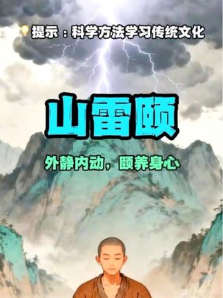 每天学点易学智慧,山雷颐。外静内动,颐养身心。 #知识分享 #涨知识 #每天跟我涨知识 #国学智慧 #传统文化