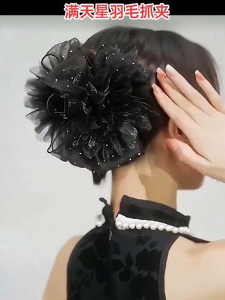 【2025春夏季新款满天星大抓夹优雅甜美手工Z161】#头饰发饰 #优雅气质 #抓夹 #头饰搭配 #巨量千川