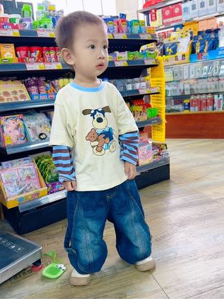 两岁人类幼崽早秋穿搭 奶酷奶酷的儿子我也有啦! #潮童必备 #早秋穿搭 #高品质童装 #萌娃穿搭