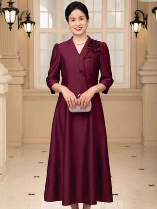 #喜婆婆喜妈妈婚宴装#喜妈妈喜婆婆礼服 #中老年礼服#中老年女装