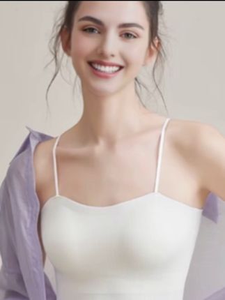 春夏百搭带胸垫背心吊带内搭打底美背防走光内衣外穿短款固定罩杯#美背 #夏日必备 #吊带背心 #美背穿搭 #背心穿搭