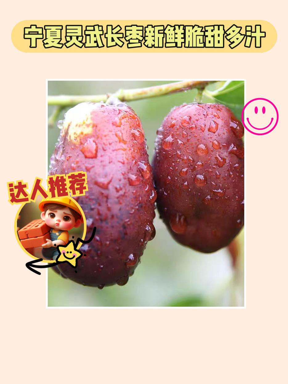 新鲜多汁的灵武长枣🥰。家人们,一定要尝尝宁夏灵武长枣!产地直发,顺丰包邮超迅速!新鲜脆甜多汁,皮薄肉厚超美味,应季水果红枣,错过等一年!#滨海京东MALL盛大开业 #向往的生活9这样