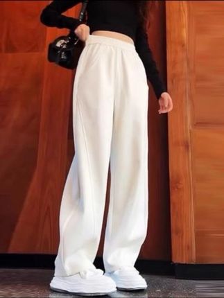 2025 早秋新款秋季爆款小个子香蕉裤休闲弯刀裤高腰显瘦宽松直筒卫裤阔腿裤9239