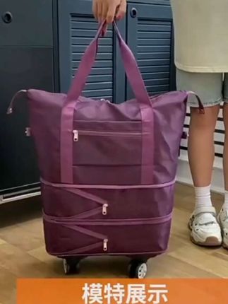 年多多旅行包可拆卸滑轮行李包托运包干湿分离短途多功能手提大包#旅行包 #滑轮行李包 #收纳袋