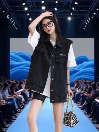 #时尚女装穿搭 #春秋新款 #日常搭配 #休闲百搭 #复古牛仔马甲外套