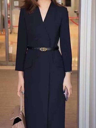 长袖时尚修身女神范简约收腰西装裙秋季职业装连衣裙通勤工作#高级感穿搭 #女性气质穿搭 #显高显瘦 #职场穿搭 #优雅气质