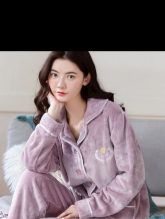 秋冬季新款珊瑚绒睡衣女套装加厚加绒长袖保暖法兰绒睡衣 #睡衣家居服 #面料柔软舒适 #穿搭 #优雅气质 #在家也要美美哒