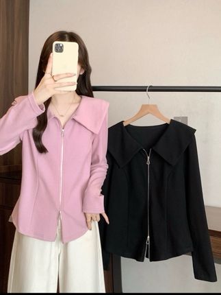 #胖瘦都能穿 #双拉链上衣 #新款上新 #女装
