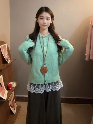 #小个子穿搭 #韩系穿搭 #慵懒风穿搭 #今日穿搭 #针织毛衣
