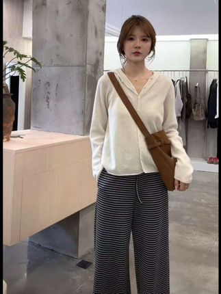 #百搭休闲裤#【抽绳休闲裤】韩版抽绳直筒休闲裤