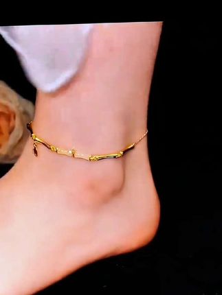 【竹节】脚链 真喜利 新中式首饰女款小众配饰美拉德配饰氛国感配饰#首饰推荐 #脚链#真喜利#太漂亮了#新中式
