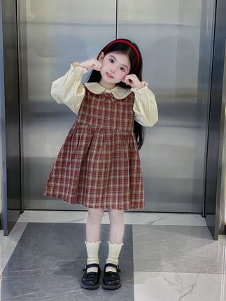 女童连衣裙春秋季2025新款儿童洋气格子裙子女宝宝春季公主裙套装 #早秋新款 #女童红格子连衣裙 #萌娃穿搭 #生女儿就是用来打扮的 #甜美女孩