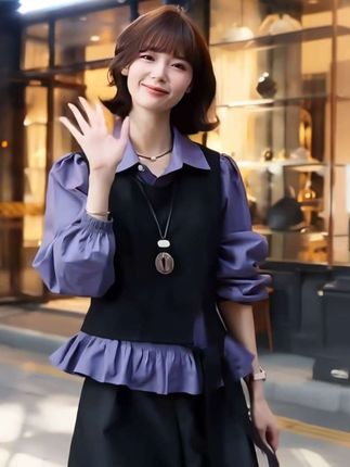 #休闲搭配 #三件套穿搭 #穿搭技巧 #早秋穿搭分享 #辣妹女装