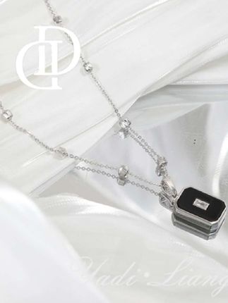 坠链均925银 梁雅帝新品【骑士】#几何方块#黑白双面气质#纯银项链#时髦精 #谁戴谁好看