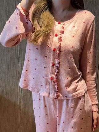彭裳裳【莓果心跳】女款清纯显瘦气质网红居家甜美纯欲风睡衣#彭裳裳【莓果心跳】女款清纯显瘦气质网红居家甜美纯欲风睡衣