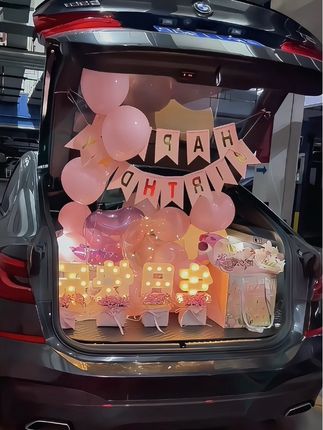 汽车后备箱生日布置老公惊喜气球男女生朋友成人礼仪式感装饰场景#后备箱惊喜 #生日惊喜 #仪式感不能少 #仪式 #仪式感