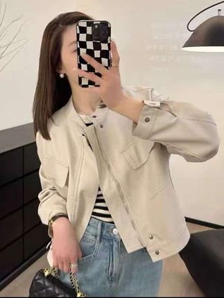 #休闲小皮衣 #短款外套 #皮衣外套 #夹克上衣 #小个子穿搭