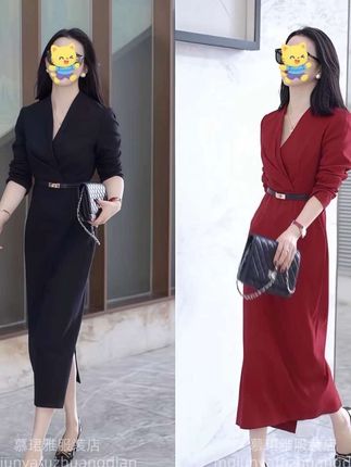 #日常分享 2025早秋新款时尚连衣裙女轻奢风简约小众职业通勤显瘦西装裙