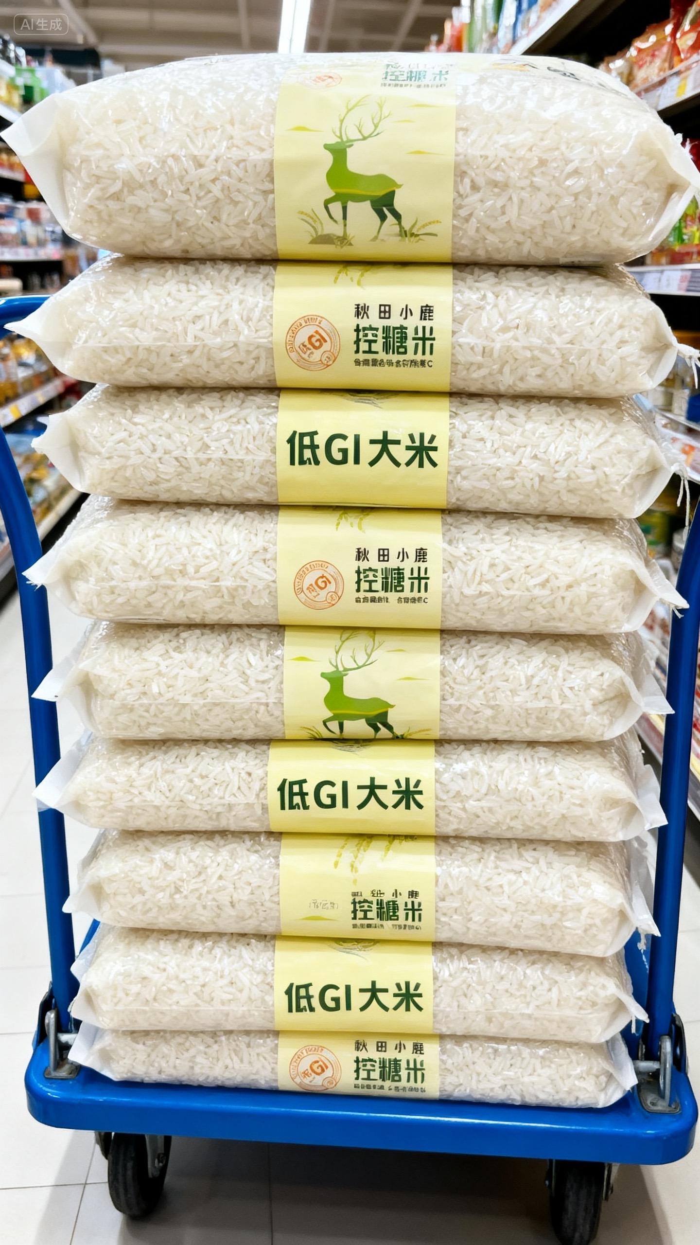 控糖期吃的大米。这个咱们控糖期吃的米饭,大米GI值只有45,比糙米低很多,饱腹感强,口感也不错#大米 #控糖饮食 #秋田小鹿低gi大米