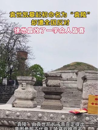 “袁陵”由袁世凯长子袁克定提出,意图参照古代帝王陵寝规格命名。但当时社会对袁世凯称帝行为普遍反感,认为其不配使用“陵”字(“陵”为皇家专用词)。 徐世昌在听取袁克定汇报后,指出“陵”字敏感且易引发争议,建议改为“林”(“林”与“陵”同音但更中性)。袁克定最终接受该提议,由此确定墓园名称为“袁林”。 改名后,袁林成为袁世凯的最终安息之地,其设计融合中西风格,体现了徐世昌作为北洋政府总统的权威调解能力……