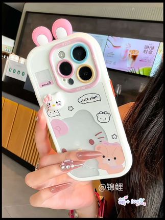 #这个手机壳真的长在我心巴上了 #少女心爆棚 #手机壳 #仙女必备 BANCA镂空Kitty粉kt耳朵苹果16promax手机壳华为vivo小米15oppo