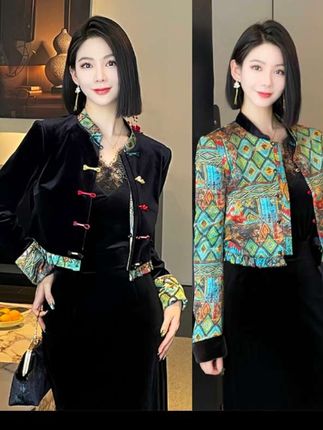 格娜2025秋季新款,中国风外穿女款,爆款2025新款,外套正反两穿女套装#穿搭分享 #女装穿搭 #女神穿搭 #优雅气质 #每日分享