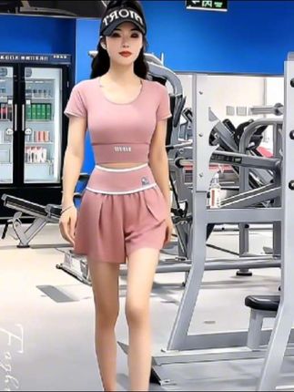 2024瑜伽服女短袖夏季气质健身上衣普拉提训练跑步休闲运动33407#好身材好气质 #健身服女短袖速干套装 #女人味十足 #打造完美身材