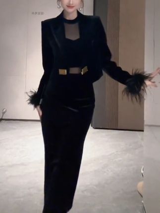 #创作灵感 #御姐风 #优雅气质 #黑色系穿搭 #秋冬新款