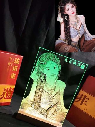 珍惜眼前人,留住你的幸运!#生日礼物#玻璃画 #私人订制 #创意礼物 #手工制作