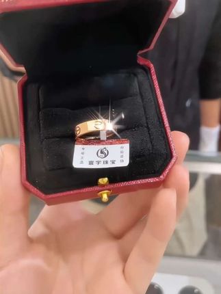 《HUANYU》玫瑰金色情侣对戒#不掉色戒指#情侣对戒