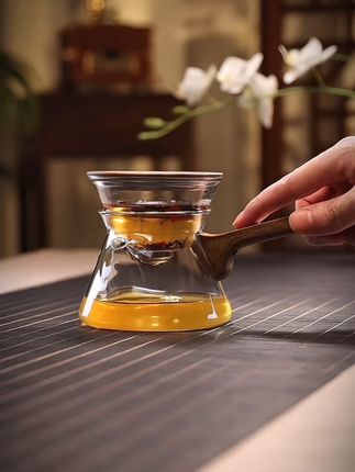 磁吸侧把飘逸壶 一键茶水分离过滤 高端办公泡茶器#飘逸杯 #磁吸飘逸壶 #高端茶器 #茶壶茶具 #陪你精致生活