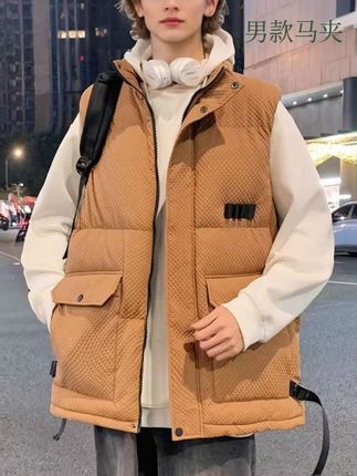 男款秋冬潮流保暖马夹 #上热门 #真维斯工装马甲#男士秋冬季新款加厚保暖大码坎肩马夹#潮流立领外套#男士穿搭