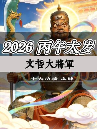 2026 丙午太岁赤马本命元神文哲大将军,十大功绩之四#中华传统文化 #神话故事