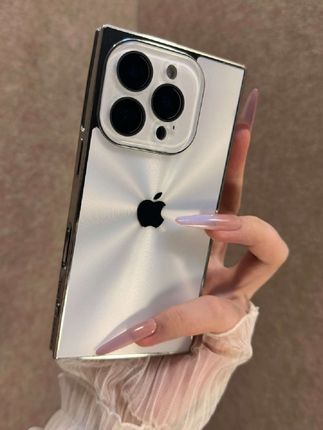 高级感方形极光适用苹果16promax手机壳简约iPhone15全包14创意13