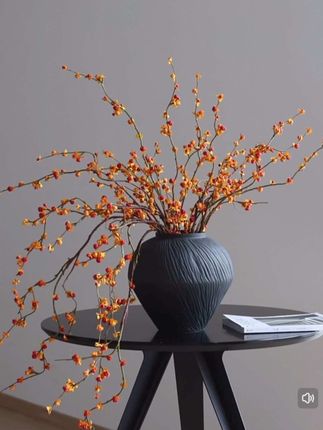 掬涵新中式南蛇藤仿真花发财果假花插花客厅干花装饰摆件侘寂禅意#仿真花 #南蛇藤 #假花#发财果仿真花 #南蛇藤果