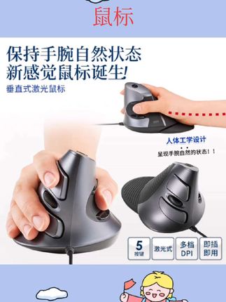 #好物推荐🔥 日本山业SANWA人体工学手握式鼠标有线无线垂直立式护手竖握异形#鼠标 #数码宝贝