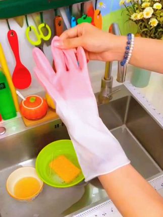 #家务防水洗碗手套 #让你的手免于洗洁精的伤害#护手神器#厨房好帮手#好物推荐🔥