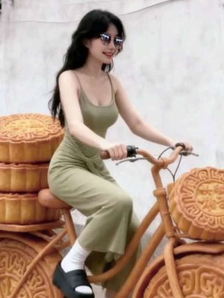 浅绿纯欲甜辣妹夏季针织扭结收腰修身显瘦露背包臀吊带连衣裙 #浅绿纯欲甜辣妹#夏季针织扭结收腰修身显瘦露背包臀吊带连衣裙#水日幸运色彩