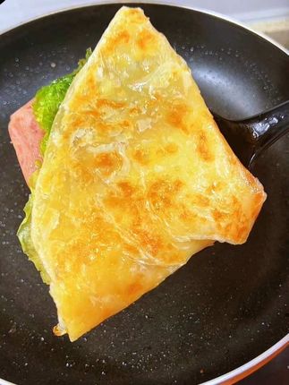 #早餐吃什么 #手抓饼 #简单方便快捷好吃 #无限回购的宝藏单品 #大人孩子都爱吃