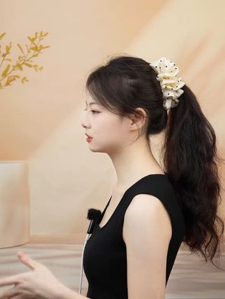 白色波点云朵泡泡夹