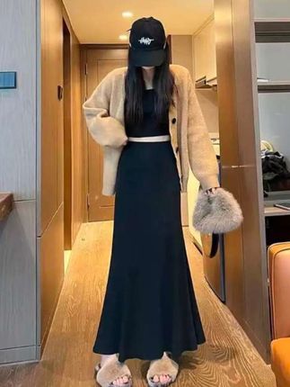 【正版原版】【两个裙长】鱼尾半身裙女秋季2025新款高腰显瘦a字裙子 #春秋新款 #半身裙 #鱼尾裙 #穿搭 #显高显瘦显腿长