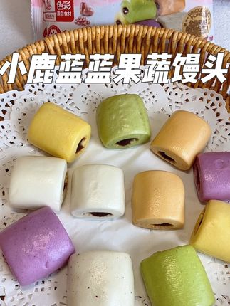 #果蔬馒头 #软糯香甜 松松软软的果蔬小馒头,宝儿可太喜欢吃了,还带有红豆夹心,主食就选它了~#这也太好吃了 #宝宝爱吃