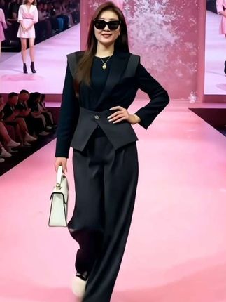 #假两件套装 #时尚套装两件套 #洋气减龄 #美出高级感 #大码胖mm搭配