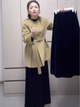 大码黑色小个子中长款半身裙女后开叉显瘦高腰西装裙2025春季新款#舒适休闲 #强烈推荐 #新款