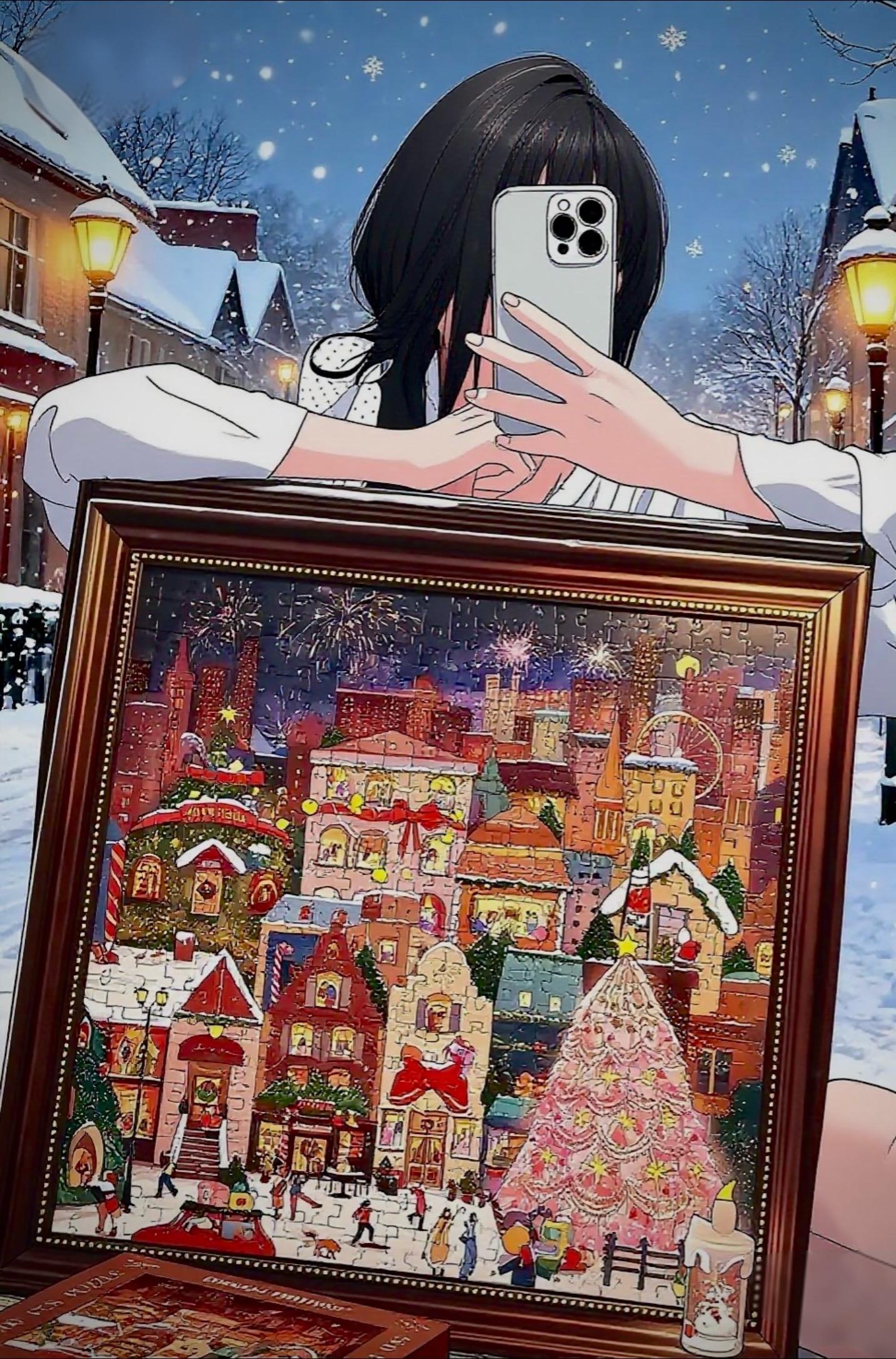 拼完初雪之夜 就会获得幸福#拼图🧩 #INFJ #初雪之夜 #冬灯