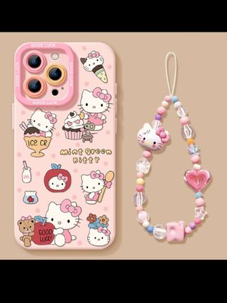 #爆款热卖中 #好物分享 夏日雪糕kitty适用苹果13/16pro手机壳iphone15带挂链14全包软壳 #苹果手机壳 #挂链手机壳 #夏日雪糕手机壳